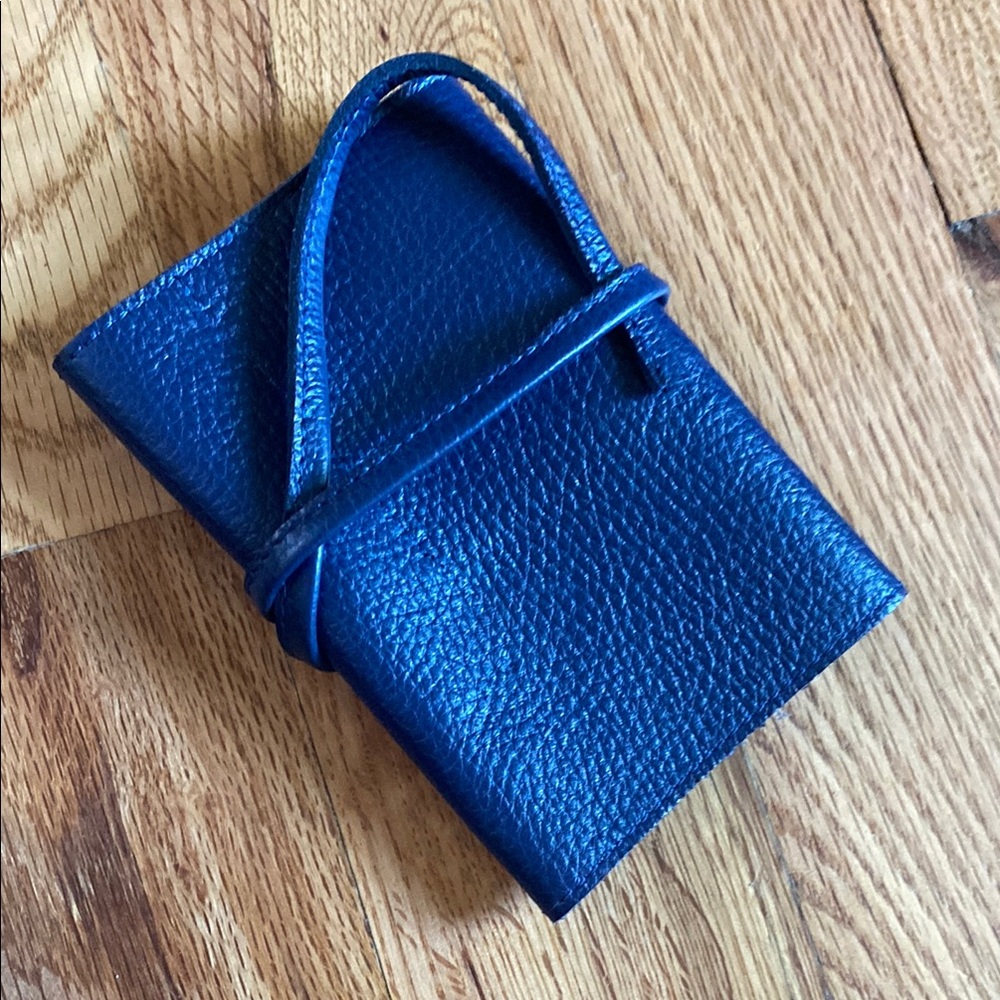 Blue leather Mark & Graham wallet